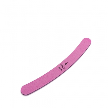 Фото: Пилка для ногтей POLE "Бумеранг" 100/180 премиум (розовая) в индивидуальной упаковке