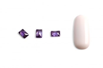 Фото: Кристаллы для объемной инкрустации "POLE" - багет №1 (фиолетовый) (10 шт./уп)