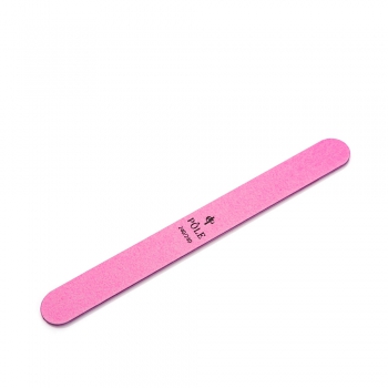 Фото: Пилка для ногтей POLE тонкая 240/240 премиум (розовая) в индивидуальной упаковке