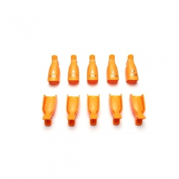 Фото: Многоразовые зажимы для снятия гель-лака POLE  (10 шт./уп.) оранжевые