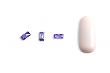 Фото: Кристаллы для объемной инкрустации "POLE" - багет №2 (фиолетовый) (10 шт./уп)