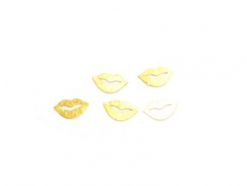 Фото: Дизайн золотистый металл "POLE" - Поцелуй (20 шт/уп)