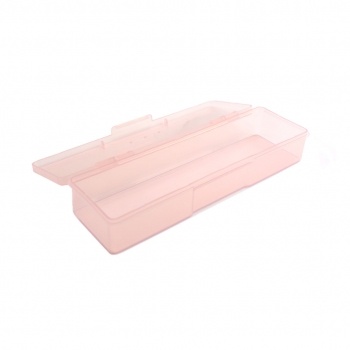 Фото: Пластиковый контейнер "POLE" прямоугольный пенал (прозрачно-розовый)